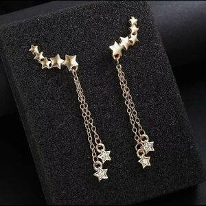 + Gold Crystal Star Earrings